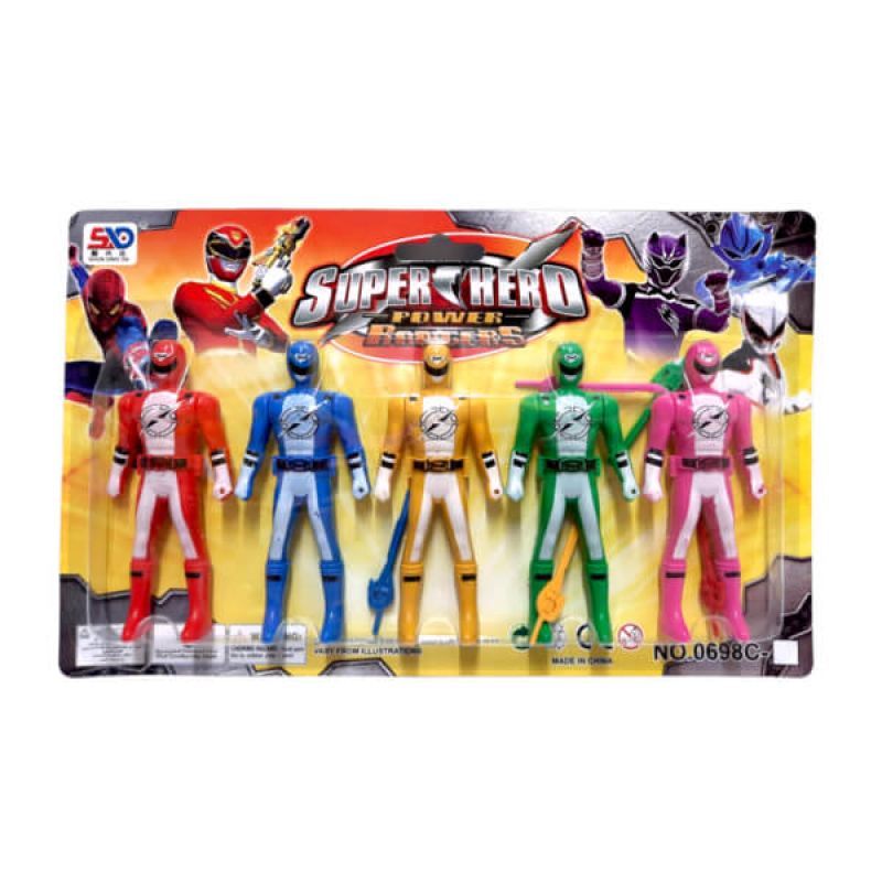 5pcs Set of Super Hero Power Rangers Toy at Sandhai: The Ultimate Collection for Young Superhero Fans